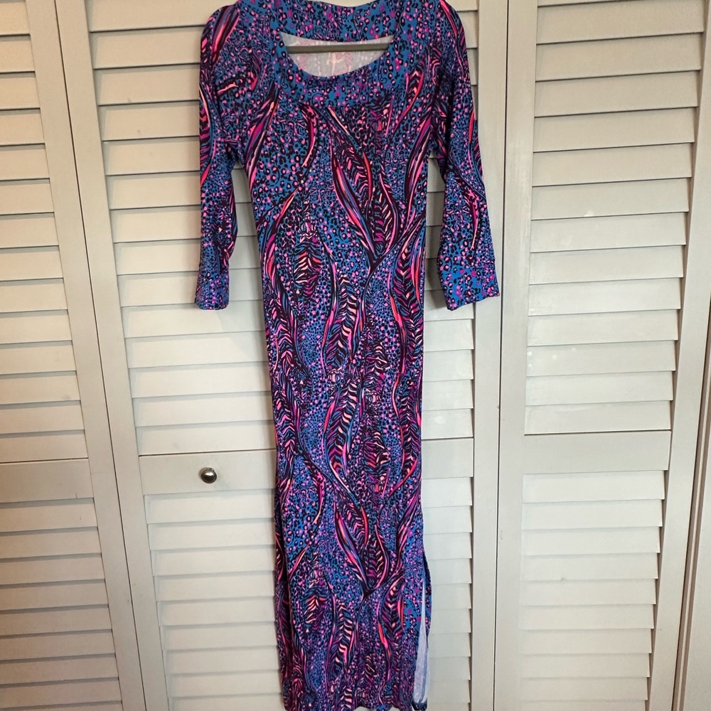 lilly pulitzer clarabella midi 50+ UPF size Large never been worn